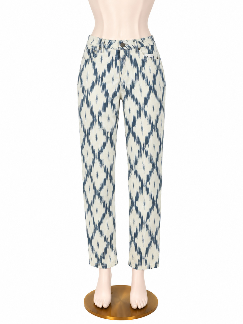 PAIGE Verdugo Ultra Skinny Ankle Jeans Alexandria Ikat Print Size 28 / 6